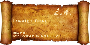 Ludwigh Anna névjegykártya
